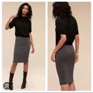 Aritzia Wilfred High Waist Pencil Skirt Black - Small